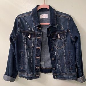 KanCan Distressed denim jacket